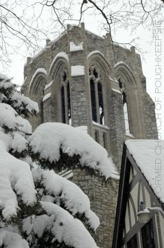 [The Church Bell Tower in Winter]