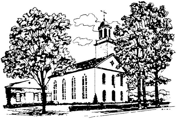 Drawing of Rhinebeck Reformed Church